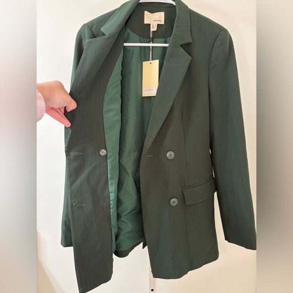 The Korner Forest Green Tailored Blazer Jacket Women’s Size S NWT - Picture 3 of 9
